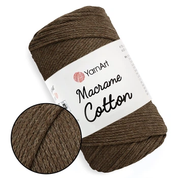 YarnArt Macrame Cotton, Коричневый №769 - хлопковый шнур 250 г / 225 м для макраме, вязания сумок, кашпо, аксессуаров