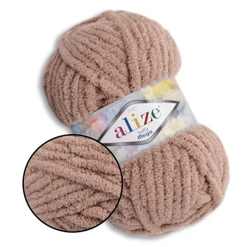 Alize Softy Mega, Бежевий №617 - плюшева товста пряжа, 100г/70м, Алізе Софті Мега для в'язання пледів, іграшок, дитячого одягу