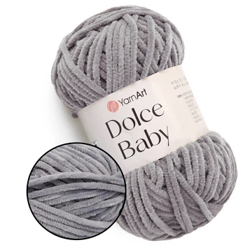 YarnArt Dolce Baby, Мышка №782 − плюшевая пряжа ЯрнАрт Дольче Беби, 50 г / 85 м, для вязания игрушек, пледов, пинеток и детской одежды