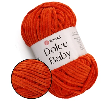 YarnArt Dolce Baby, Рудий №778 - плюшева пряжа ЯрнАрт Дольче Бебі, 50 г / 85 м, для в'язання іграшок, пледів, пінеток та дитячого одягу