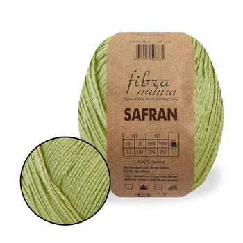 FibraNatura Safran, Оливка №25-06, пряжа ФибраНатура Сафран 100% тенсел, 250м/100г, для летней и детской одежды
