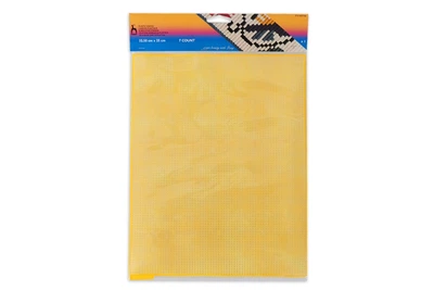 Канва пластикова Pony 7ct, 25*32.5см, жовта (61007/06)