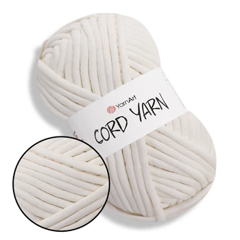 YarnArt Cord Yarn, Молочний №752 товста трикотажна пряжа, для сумок, пуфів, кошиків, декору, ЯрнАрт Корд Ярн