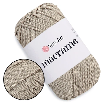 Пряжа YarnArt Macrame Гляссе №156, полиэстеровый шнур 2 мм, нитка для вязания крючком и спицами, полиэстер 100%