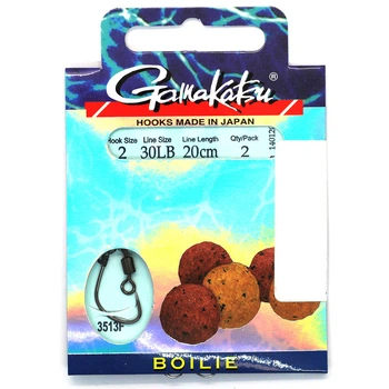 Крючок с поводком Gamakatsu BKS-3513F Boilie 20cm 004-0.30mm(2шт)