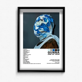 Постер в рамке с альбомом gunna One of Wun А3