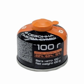 Газовий балон BaseCamp 100 г Black (100085835)