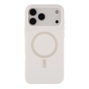 Чехол накладка Glow Silicone Case with Magsafe для Apple iPhone 18 Pro Max панель-накладка для телефона магнитая зарядка White