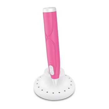 Набір для творчості 3D ручка AK 0011(Pink) 17 см, 9 трафаретів