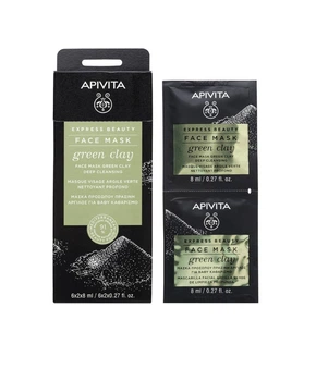 Маска для обличчя Apivita Express Beauty Глибоке очищення із зеленою глиною 2*8мл