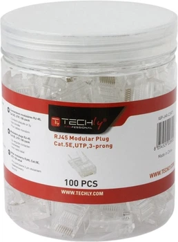Wtyk modularny Techly 028900 RJ45 UTP Cat 5e 100 szt (8054529028900)