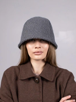 Панама клош D.Hats серого цвета