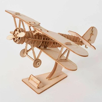 Механічний 3D пазл-конструктор Літак 1:16, 20х7.6х18см