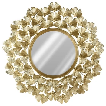 Дзеркало настінне Vilde в металевій рамі 52 см Золоте (5904316406820)