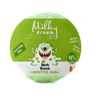 Дитяча бомба для ванни Milky Dream kids "Монстрік Max" із сюрпризом, 100 г