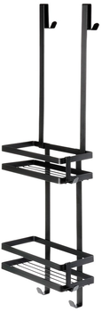 Półka pod prysznic Vilde 567015 zawieszana metalowa 23 x 10.5 x 75 cm Czarna (5904316490881)