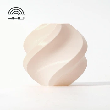 PLA-пластик Филамент Bambu Lab PLA Basic Beige (10201) для 3D-принтера - 1Кг, 1.75mm Бежевый Телесный с Катушкай / Filament With Spool / с RFID чипом Меткой (NFC)