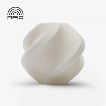 PLA-пластик Філамент Bambu Lab PLA Basic Jade White (10100) для 3D-принтера - 1Кг, 1.75mm Білий з Котушкою / Filament With Spool / з RFID чіпом Міткою (NFC)