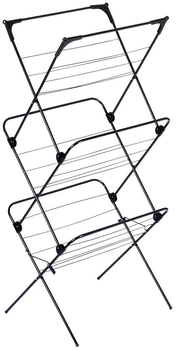 Suszarka na pranie Vilde 568003 metalowa pionowa 61 x 58 x 136 cm Czarna (5904316471927)