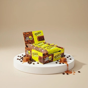 Батончик Vegan Bar БЛОК, 12*60 грамм - кофе-соленая карамель FitWin (vit0003647)