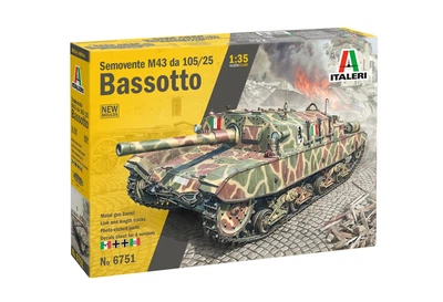 Сборная модель ITALERI 1:35 САУ SEMOVENTE M43 da 105/25 "Bassotto" (IT6751)