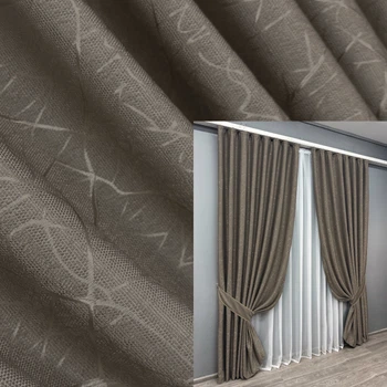 Комплект готовых штор VR-Textil Лен Саванна № 631ш Какао 150х270 см 2 шт (30-387)