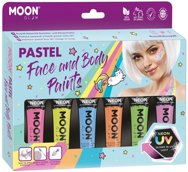 Набір фарб Moon Creations Moon Glow для обличчя та тіла 6 x 12 мл (5060426875373)