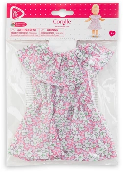 Sukienka dla lalek Corolle z kwiatowym nadrukiem 36 cm Różowa 9000212110 (4062013212111)