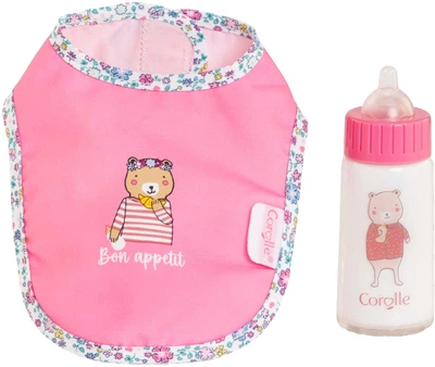 Zestaw akcesoriów dla lalek Corolle Bib and Magic Milk Bottle 9000141790 (4062013141794)