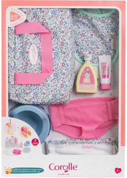 Zestaw do opieki dla lalek Corolle Diaper Accessories Flowers 9000141810 (4062013141817)