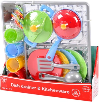 Zestaw zabawek PlayGo Dish Drainer & Kitchenware 23 elementy 3119 (4892401031198)