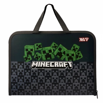Папка-портфель Yes FC на блискавці з тканинними ручками Minecraft Creepers 492355