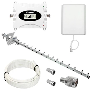 Репитер усилитель мобильной связи интернета Lintratek KW16L-WCDMA-PRO 3G сигнала 2100 МГц c AGC АРУ (20/8 дБи)