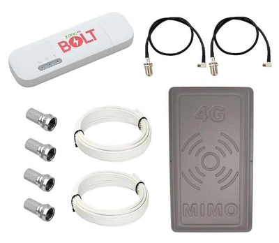 Комплект WiFi роутер 3G 4G LTE модем Bolt E8372h-153 с панельной антенной RNet ПЛАНШЕТ MIMO 2x17 дБи