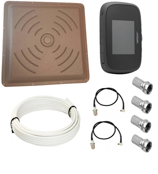 Комплект WiFi роутер 3G 4G LTE модем Novatel MiFi 7730L с панельной антенной КВАДРАТ MIMO 2x24 дБи