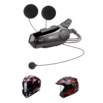 Bluetooth гарнітура для мотошолому KEBEDUMEI X1 Plus Soft Helmet. IPX6, Bluetooth 5.3 бездротові накладні