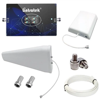 Репитер усилитель мобильной связи и интернета Lintratek KW20L-GDWL GSM 3G 4G 900 1800 2100 2600 МГц (12/8 дБи)