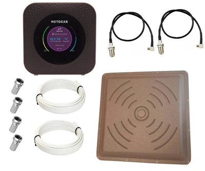 Комплект WiFi роутер 3G 4G LTE модем NetGear MR1100 1000 Мбит/с с панельной антенной КВАДРАТ MIMO 2x24 дБи