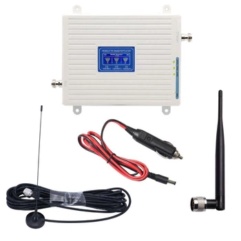 Репитер усилитель мобильной связи и интернета SS96-GDW GSM 3G 4G LTE 900 1800 2100 МГц (автомобильный комплект)