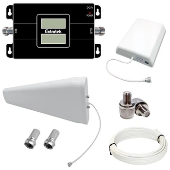 Репитер усилитель мобильной связи и интернета Lintratek KW17L-GD GSM и 4G сигнала 900/1800 МГц (12/8 дБи)