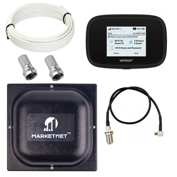 Комплект WiFi роутер 3G 4G LTE модем Novatel MiFi 7730L с панельной антенной MIMO MarketNet T800 18 дБ