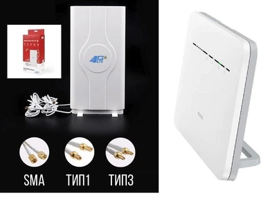 Комплект WiFi роутер 4G LTE модем Huawei B535-232 с панельной антенной MIMO 9 дБи
