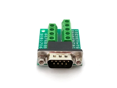 Роз'єм Lucom COM(DB9) RS232-конектор /M Terminal Block 9p Pitch=5.0mm зелений(62.09.8502)