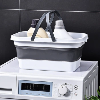 Відро складане MBM HOME BIN-19 16L WHITE/GRAY біло-сіре