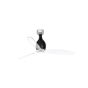 Faro 32026 Mini Eterfan D128 Cms Shiny Black Blades Transpare