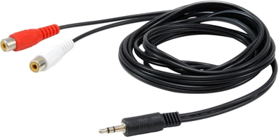 Кабель Equip 2xRCA Female to mini-Jack 3.5 mm Male 2.5 м Black (147093)