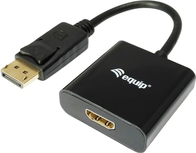 Adapter Equip DisplayPort Male to HDMI Female 0.15 m Black (133438)