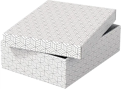 Zestaw kartonowych pudełek do przechowywania Esselte Cardboard 36 × 26.5 × 10 cm 3 szt Białe 628284 (4049793072296)