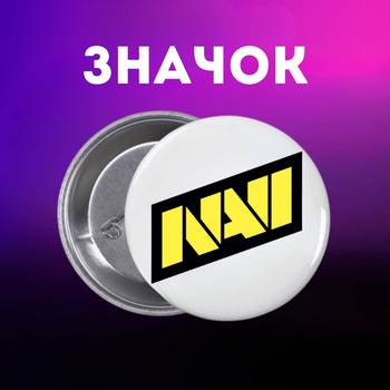 Значек Нави NAVI Natus Vincere Counter-Strike на булавке на рюкзак 44 мм 1 шт zn_1_516