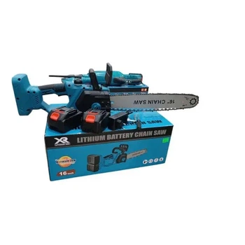 Акумуляторна ланцюгова пила Lithium Chain Saw-16" мобільна пила для саду та будівництва для дому, дачі, саду, ремонту, будівництва, демонтажу